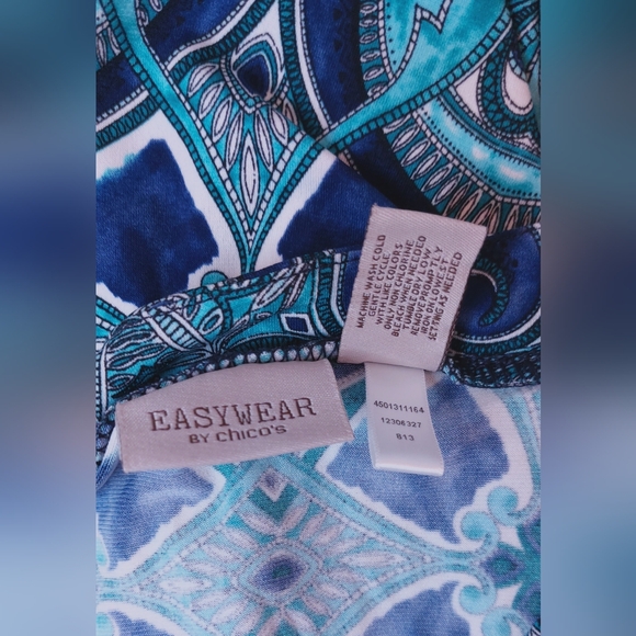 Easywear by Chico's Top Size 3 XL Single Button Closure Three Quarter Cardigan - Picture 8 of 11